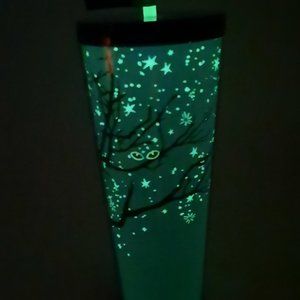 Starbucks Halloween 2022 Tree & Eyes Glow in the Dark Cold Cup Tumbler 24oz